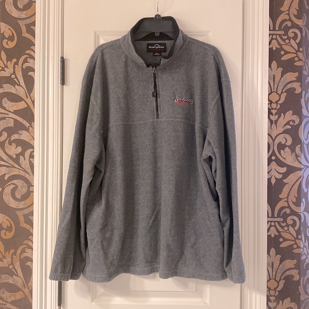 Mens gray quarter zip pullover